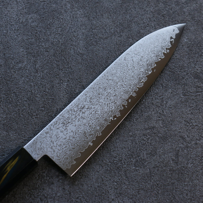 Seisuke VG10 Damascus Santoku  180mm Fuji Lacquered Handle - Japannywholesale