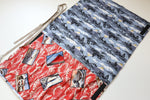 Japanese Style Knife Roll Akaukiyoe-Ura-Aofuji 4 Pockets - Japannywholesale