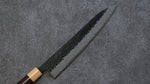 Seisuke Shitan Blue Super Hammered Kurouchi Gyuto  240mm Shitan Handle - Japannywholesale