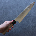 Misuzu AUS10 Damascus Migaki Finished Gyuto  210mm Magnolia Handle - Japannywholesale