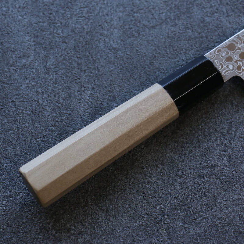 Misuzu AUS10 Damascus Migaki Finished Nakiri  165mm Magnolia Handle - Japannywholesale