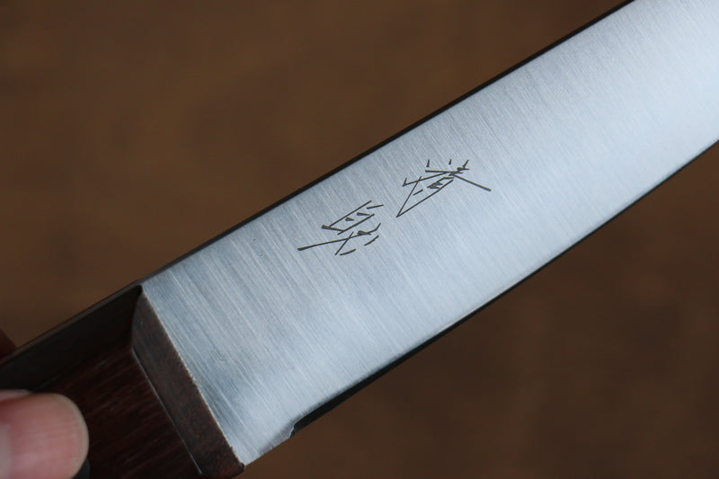 Seisuke Sanzoku Japanese Steel Honesuki Boning (Maru)  150mm Shitan Handle - Japannywholesale