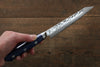 Seisuke Aotsuchi AUS10 Hammered Kiritsuke Petty-Utility  140mm Blue Pakka wood Handle - Japannywholesale