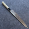 Misuzu AUS10 Damascus Migaki Finished Sujihiki  240mm Magnolia Handle - Japannywholesale