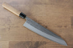 Seisuke Blue Steel No.2 Nashiji Gyuto  240mm Chestnut Handle - Japannywholesale