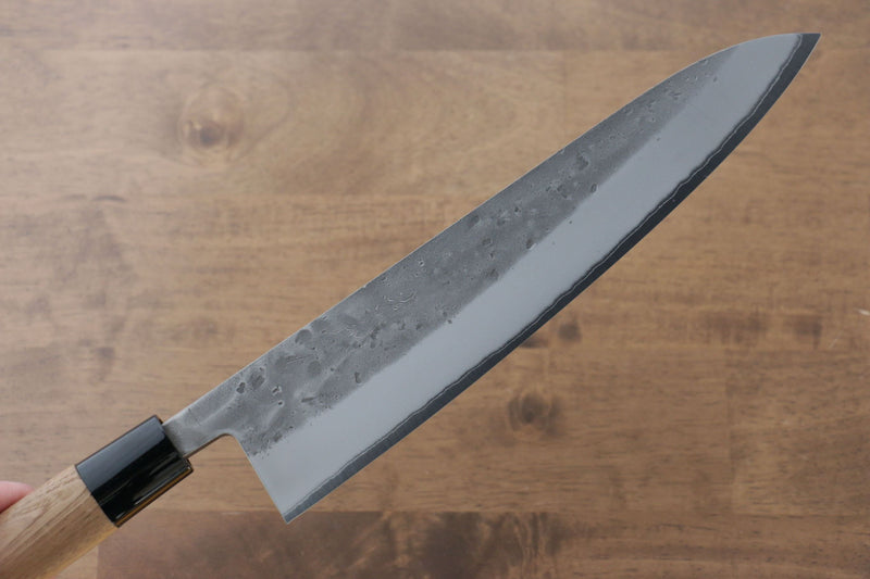 Seisuke Blue Steel No.2 Nashiji Gyuto  240mm Chestnut Handle - Japannywholesale