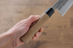 Seisuke Blue Steel No.2 Nashiji Gyuto  240mm Chestnut Handle - Japannywholesale