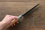 Masakage Masakage Mizu Blue Steel No.2 Black Finished Petty-Utility  150mm with American Cherry Handle - Japannywholesale