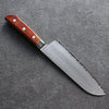 Sakai Takayuki VG5 Hammered Santoku  175mm Brown Pakka wood Handle - Japannywholesale