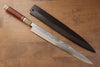 Sakai Takayuki Tenryu Uzushio Blue Steel No.2 Dragon Engraved Yanagiba  300mm Red Ebony Wood Handle with Sheath - Japannywholesale