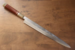 Sakai Takayuki Tenryu Uzushio Blue Steel No.2 Dragon Engraved Yanagiba  300mm Red Ebony Wood Handle with Sheath - Japannywholesale