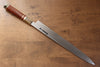 Sakai Takayuki Tenryu Uzushio Blue Steel No.2 Dragon Engraved Yanagiba  300mm Red Ebony Wood Handle with Sheath - Japannywholesale