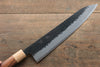 Seisuke Kokubyaku Blue Super Hammered Gyuto  240mm Morado Handle - Japannywholesale