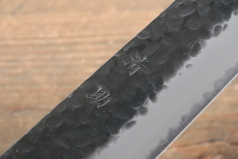 Seisuke Kokubyaku Blue Super Hammered Gyuto  240mm Morado Handle - Japannywholesale