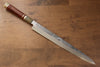 Sakai Takayuki Tenryu Uzushio Blue Steel No.2 Dragon Engraved Yanagiba  300mm Red Ebony Wood Handle with Sheath - Japannywholesale