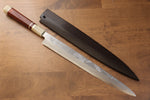 Sakai Takayuki Tenryu Uzushio Blue Steel No.2 Dragon Engraved Yanagiba  300mm Red Ebony Wood Handle with Sheath - Japannywholesale