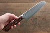 Kunihira Tanzo VG1 Hammered Santoku  170mm Mahogany Handle - Japannywholesale