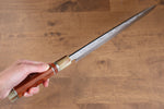 Sakai Takayuki Tenryu Uzushio Blue Steel No.2 Dragon Engraved Yanagiba  300mm Red Ebony Wood Handle with Sheath - Japannywholesale