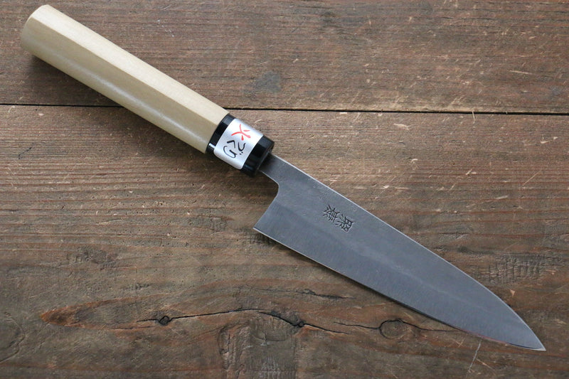 Fujiwara Teruyasu White Steel No.1 Nashiji Petty-Utility  135mm with Magnolia Handle - Japannywholesale