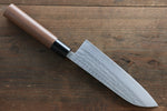 Kunihira Tanzo VG1 Hammered Santoku  170mm Walnut Handle - Japannywholesale