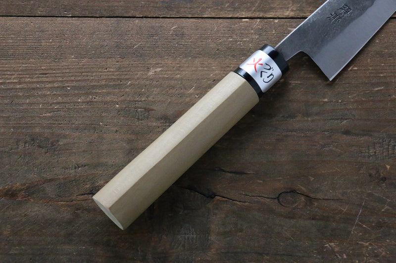 Fujiwara Teruyasu White Steel No.1 Nashiji Petty-Utility  135mm with Magnolia Handle - Japannywholesale