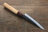 Sakai Takayuki Blue Super Hammered Black Finished Petty-Utility  135mm Keyaki (Japanese Elm) Handle - Japannywholesale