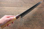 Sakai Takayuki Blue Super Hammered Black Finished Gyuto  240mm Keyaki (Japanese Elm) Handle - Japannywholesale