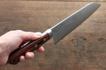 Kunihira Tanzo VG1 Damascus Santoku  170mm Mahogany Handle - Japannywholesale