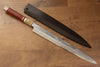 Sakai Takayuki Tenryu Uzushio Blue Steel No.2 Dragon Engraved Yanagiba  300mm Red Ebony Wood Handle with Sheath - Japannywholesale