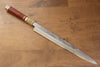 Sakai Takayuki Tenryu Uzushio Blue Steel No.2 Dragon Engraved Yanagiba  300mm Red Ebony Wood Handle with Sheath - Japannywholesale