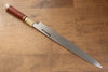 Sakai Takayuki Tenryu Uzushio Blue Steel No.2 Dragon Engraved Yanagiba  300mm Red Ebony Wood Handle with Sheath - Japannywholesale