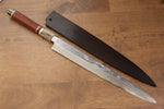 Sakai Takayuki Tenryu Uzushio Blue Steel No.2 Dragon Engraved Yanagiba  300mm Red Ebony Wood Handle with Sheath - Japannywholesale