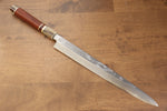 Sakai Takayuki Tenryu Uzushio Blue Steel No.2 Dragon Engraved Yanagiba  300mm Red Ebony Wood Handle with Sheath - Japannywholesale