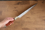 Sakai Takayuki Tenryu Uzushio Blue Steel No.2 Dragon Engraved Yanagiba  300mm Red Ebony Wood Handle with Sheath - Japannywholesale