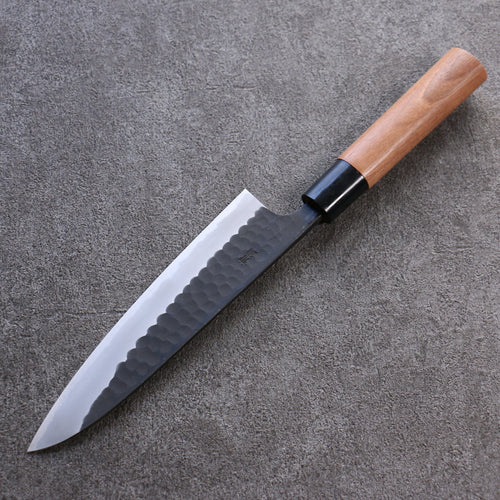 Nao Yamamoto Blue Steel Kurouchi Hammered(Maru) Gyuto  180mm Walnut Handle - Japannywholesale