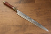 Sakai Takayuki Tenryu Uzushio Blue Steel No.2 Dragon Engraved Yanagiba  300mm Red Ebony Wood Handle with Sheath - Japannywholesale