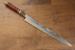 Sakai Takayuki Tenryu Uzushio Blue Steel No.2 Dragon Engraved Yanagiba  300mm Red Ebony Wood Handle with Sheath - Japannywholesale