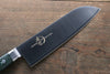 Sakai Takayuki Grand Chef Grand Chef Swedish Steel-stn Santoku  180mm Green Micarta Handle - Japannywholesale