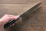 Sakai Takayuki Grand Chef Grand Chef Swedish Steel-stn Santoku  180mm Green Micarta Handle - Japannywholesale