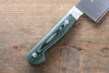 Sakai Takayuki Grand Chef Grand Chef Swedish Steel-stn Santoku  180mm Green Micarta Handle - Japannywholesale