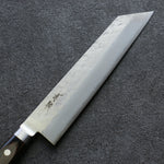 Seisuke Silver Steel No.3 Nashiji Kiritsuke Gyuto  210mm Brown Pakka wood Handle - Japannywholesale