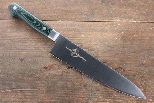 Sakai Takayuki Grand Chef Grand Chef Swedish Steel-stn Gyuto  210mm Green Micarta Handle - Japannywholesale