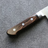 Seisuke Silver Steel No.3 Nashiji Kiritsuke Gyuto  210mm Brown Pakka wood Handle - Japannywholesale