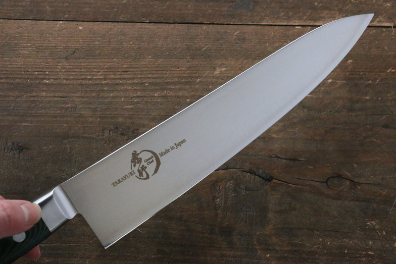 Sakai Takayuki Grand Chef Grand Chef Swedish Steel-stn Gyuto  210mm Green Micarta Handle - Japannywholesale