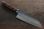 Kunihira VG1 Hammered Santoku  170mm Mahogany Handle - Japannywholesale