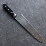 Seisuke Nami AUS10 Mirrored Finish Damascus Gyuto  210mm Black Pakka wood Handle - Japannywholesale