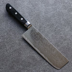 Seisuke Nami AUS10 Mirrored Finish Damascus Nakiri  165mm Black Pakka wood Handle - Japannywholesale