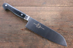 Sakai Takayuki Grand Chef Grand Chef Swedish Steel-stn Santoku  180mm Black Micarta Handle - Japannywholesale