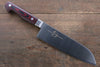 Sakai Takayuki Grand Chef Grand Chef Swedish Steel-stn Santoku  180mm Brown Micarta Handle - Japannywholesale