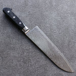 Seisuke Nami AUS10 Mirrored Finish Damascus Santoku  180mm Black Pakka wood Handle - Japannywholesale